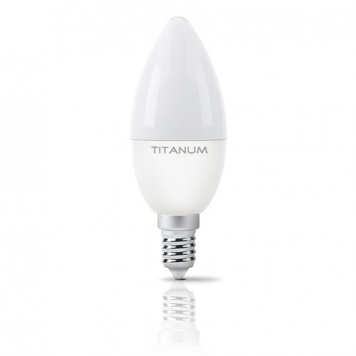 LED лампа свеча Titanum C37 6W E14 3000K TLС3706143