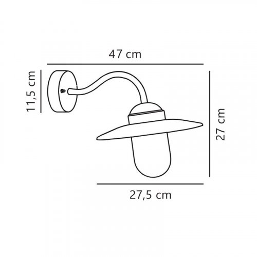 Вуличний світильник Nordlux Luxembourg E27 IP54 коричневий 22671009