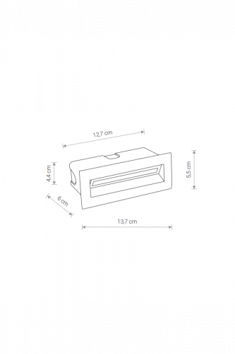 Світильник вуличний вбудовується Nowodvorski BAY LED M IP65 3000К 8165