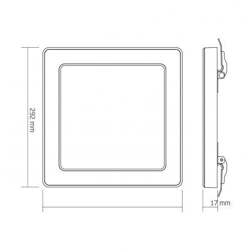 LED cветильник Videx DL6S 24W 3000-4000-6500K  встраиваемый квадрат VL-DL6S-24CW