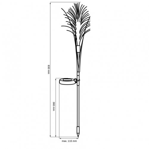 LED светильник садово-парковый Goldlux Grass на солнечной батарее 3000K IP44 329448