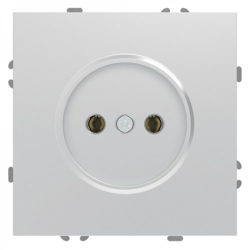 Розетка Ardero ER111-S Soft одинарная без заземления серебро 8661