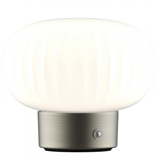Настільна LED лампа Goldlux Latte 1.8W аккумуляторная 2700K IP20 срібло 329844