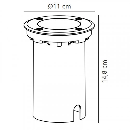Світильник тротуарний Nordlux Andor GU10 IP67 срібло 2218400034