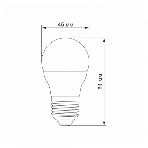 Світлодіодна лампа Videx G45e 7W E27 3000K VL-G45e-07273