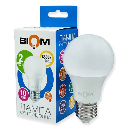 LED лампа Biom А60 10W E27 6400K BT-610 21742