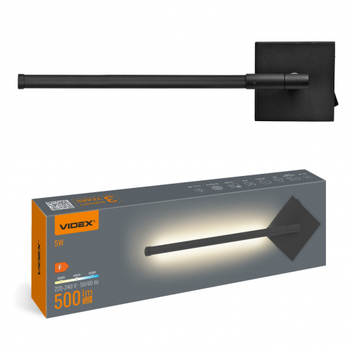 Cветильник настенный Videx WL041 5W 3000/4000/6000K черный VL-WL041-05CB