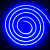 Світлодіодний неон LT COB 5х9мм 320шт/м 11W/м синій IP67 94008