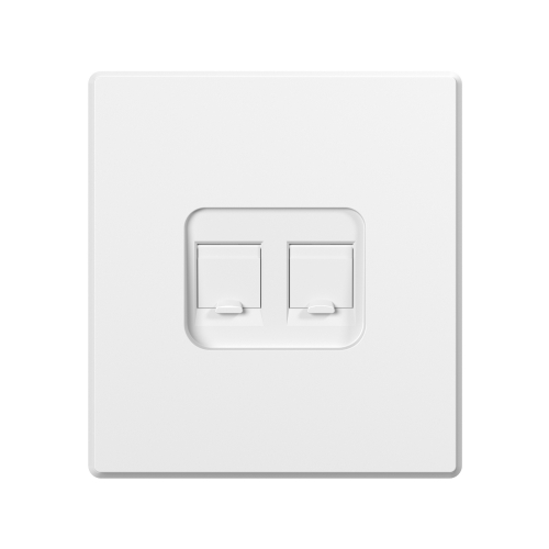 Розетка Videx Nota двойная компьютерная белая VF-NT-SK2PC6-WH
