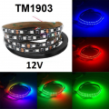 Адресная Smart LED лента LT TM1903 SMD5050 Digital RGB "Бегущая волна" 60шт/м 14.4W/m 12V IP20 черная 93101