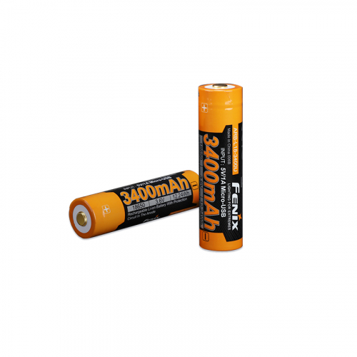 Аккумулятор Fenix Li-Ion 18650 3400mAh micro usb зарядка ARB-L18-3400U