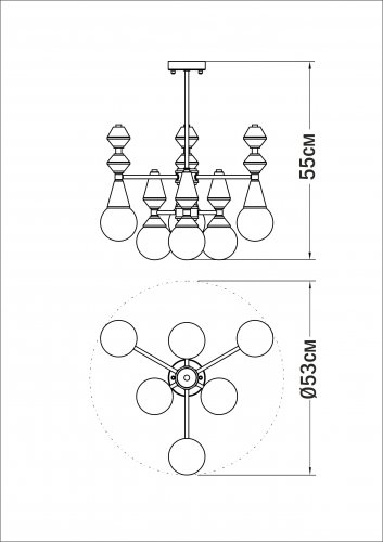 Люстра підвісна PikArt Dome V6 5112 біла