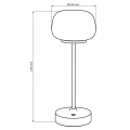 Настільна LED лампа Goldlux Rimini 1.8W акумуляторна 2700K IP20 USB срібло 329868