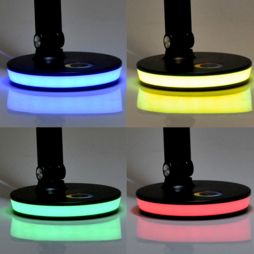 Настільна LED лампа Goldlux Neptun акумуляторна 7W 4000К+RGB IP20 USB чорний 325044