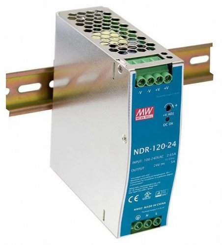 Блок живлення на DIN-рейку Mean Well 120W 5A 24V NDR-120-24