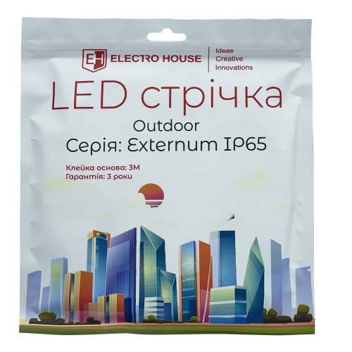 LED лента ElectroHouse Externum IP65 SMD2835 120шт/м 12W/м 24V 4500K EH-STR2IP