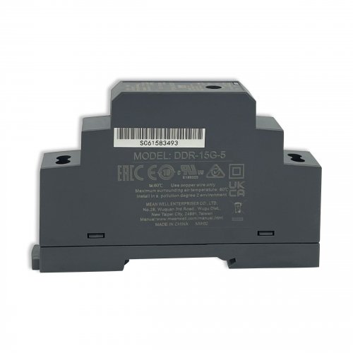 Изолированный DC/DC-преобразователь Mean Well на DIN-рейку 15W 3A 5V DDR-15G-5