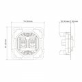 Розетка Ardero ER152PC-B Soft двойная компьютерная черная 8646 Розетка Ardero ER152PC-B Soft двойная компьютерная черная 8646