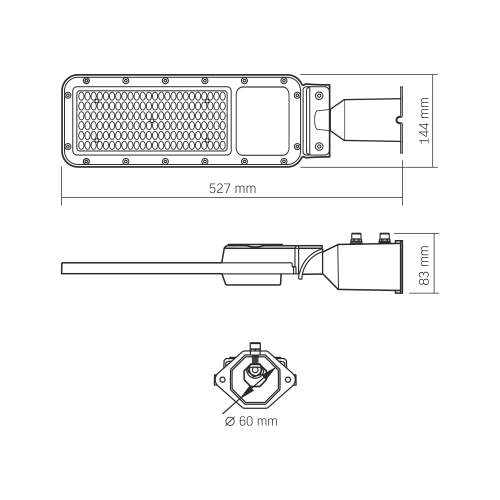 LED светильник уличный консольный VIDEX 100W 5000K 220V VL-SLE17-1005