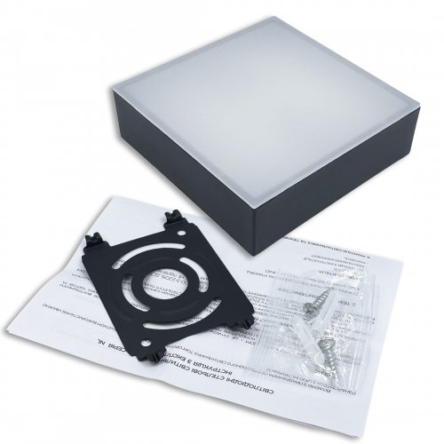 LED светильник накладной Biom 6W 5000К IP40 квадрат черный NL-2-S6-B-5 25798