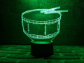 3D світильник "Барабан" з пультом+адаптер+батарейки (3ААА) 11-015