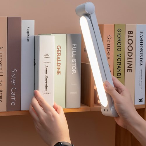 Настільна LED лампа акумуляторна Eurolamp 5W 1200mAh 3000-6500К біла LED-TLB-5W(M)