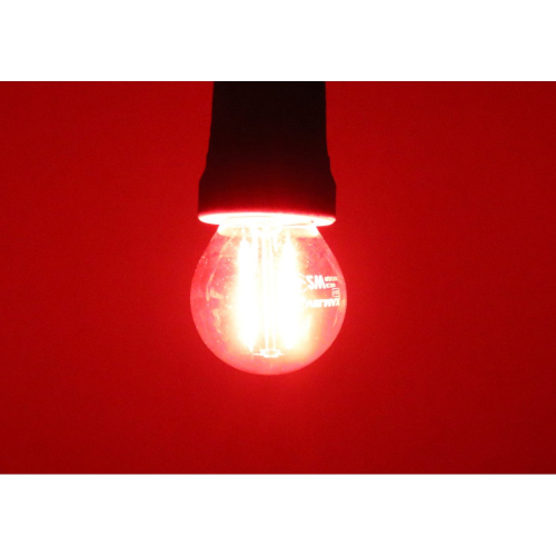 Світлодіодна лампа Velmax V-FILAMENT-G45 2W E27 червона 21-41-32