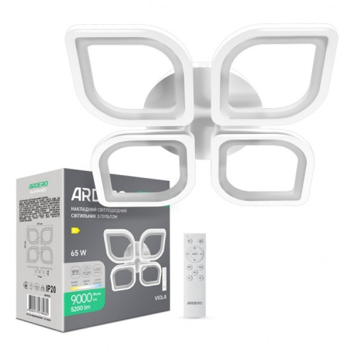 LED світильник Ardero AL6554ARD VIOLA 65W 5200Lm 3000-6500К з пультом 8887