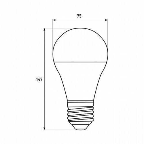 LED лампа Eurolamp EKO серия "P" A75 20W E27 3000K LED-A75-20272(P)