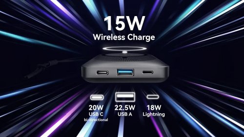 Портативний зарядний пристрій (повербанк) Veger бездротова зарядка 10000mAh W1151