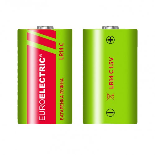 Батарейка лужна Euroelectric LR14/C 2pcs 1,5V блистер 2шт BL-LR14/C-EE(2)