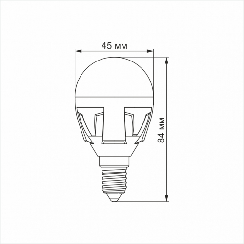 LED лампа Videx Premium G45 7W E14 4100K VL-G45-07144
