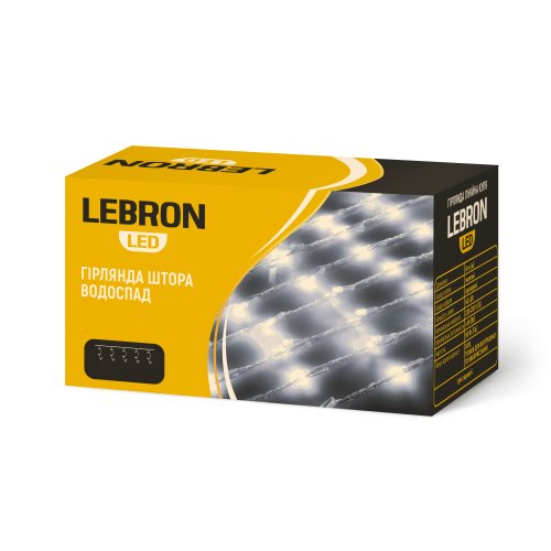 LED гірлянда Lebron штора водоспад 3x2м 240LED 220В біла 15-18-86