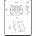 Світлодіодний LED прожектор на сонячній батареї Horoz TIGER PRO 50W 3CCT 3000/4500/6500K IP65 068-012-2050-010 Світлодіодний LED прожектор на сонячній батареї Horoz TIGER PRO 50W 3CCT 3000/4500/6500K IP65 068-012-2050-010