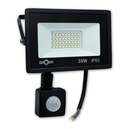 Світлодіодний LED прожектор Biom 30W 6200К IP65 220V з датчиком руху S6-SMD-30-Slim+Sensor