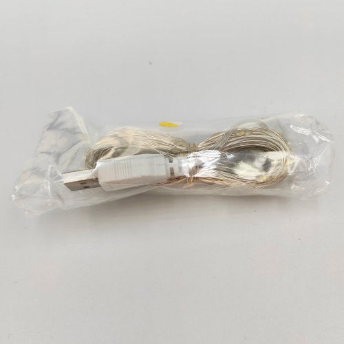 Led гірлянда USB Biom РОСА AL 100шт 10м теплий білий 3500K R-L-10-100-06-35