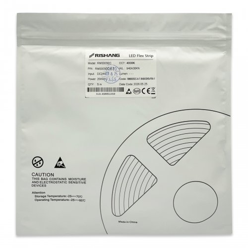 LED лента Rishang COB 720шт/м 20W/м IP20 24V 4000K RM0003EC-A-T 20493