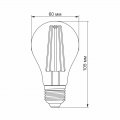 LED фитолампа для растений Videx Filament A60FF 8W E27 1200K VL-A60FF-08271