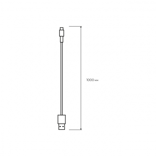 Кабель з'єднувальний зарядний Euroelectric USB-A to Type-C 1м Cable-A-C