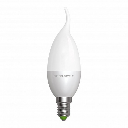 LED лампа свеча на ветру Euroelectric CW 6W E14 4000K LED-CW-06144(EE)