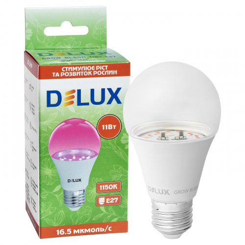 LED фитолампа для растений Delux 10W E27 90023253