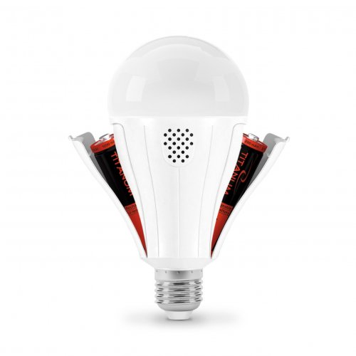 LED лампа аккумуляторная Titanum A80 12W E27 4000K 230V TL-EMA80-12274