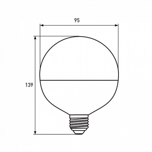 LED лампа Eurolamp филамент (filament) G95 12W E27 2700K (deco) LED-G95-12273(Amber)