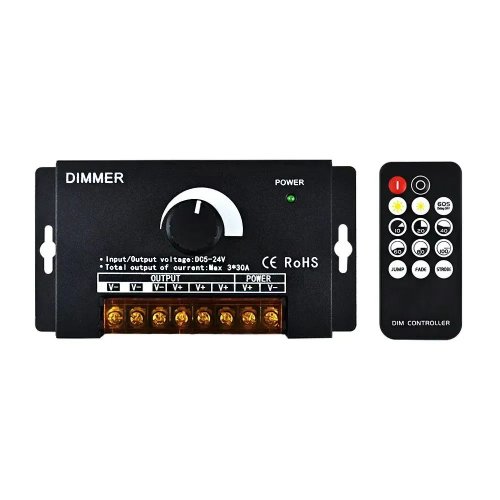 Диммер Prolum KNOB RF 5-24V 90A (14 кнопок) с пультом 401019