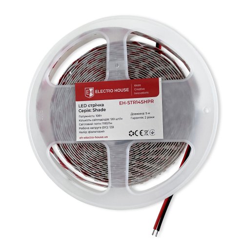 LED лента ElectroHouse Shade 120шт/м 10W/м IP20 12V фиолетовый EH-STR14SHPR