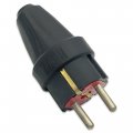 Вилка прямая каучуковая Horoz Teb Elektrik с заземлением 300-000-804 Вилка прямая каучуковая Horoz Teb Elektrik с заземлением 300-000-804