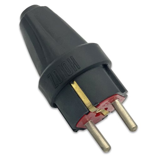 Вилка прямая каучуковая Horoz Teb Elektrik с заземлением 300-000-804