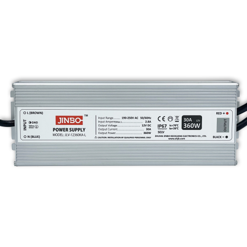 Блок питания JINBO 360W 12V 30A IP67 JLV-12360KA-L (18756)