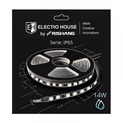 LED стрічка ElectroHouse SMD2835 180шт/м 14W/м IP65 24V червоний EH-STR04IP65