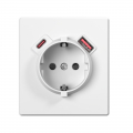 Розетка Videx Nota USB-A + USB-C 20W одинарная с заземлением белая VF-NT-SK1GUC-WH Розетка Videx Nota USB-A + USB-C 20W одинарная с заземлением белая VF-NT-SK1GUC-WH